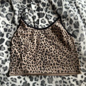 leopard print crop top